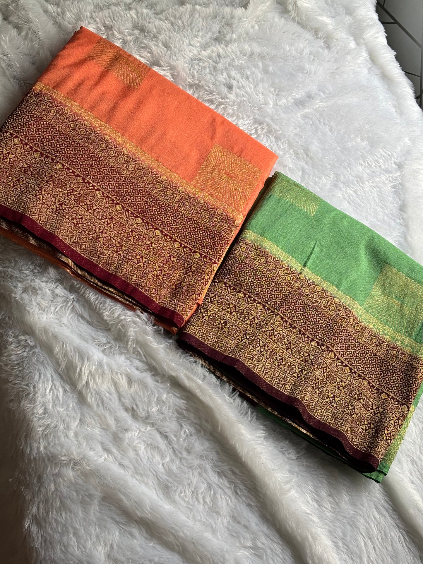 GEORGETTE BANARASI SAREE IN CONTRAST