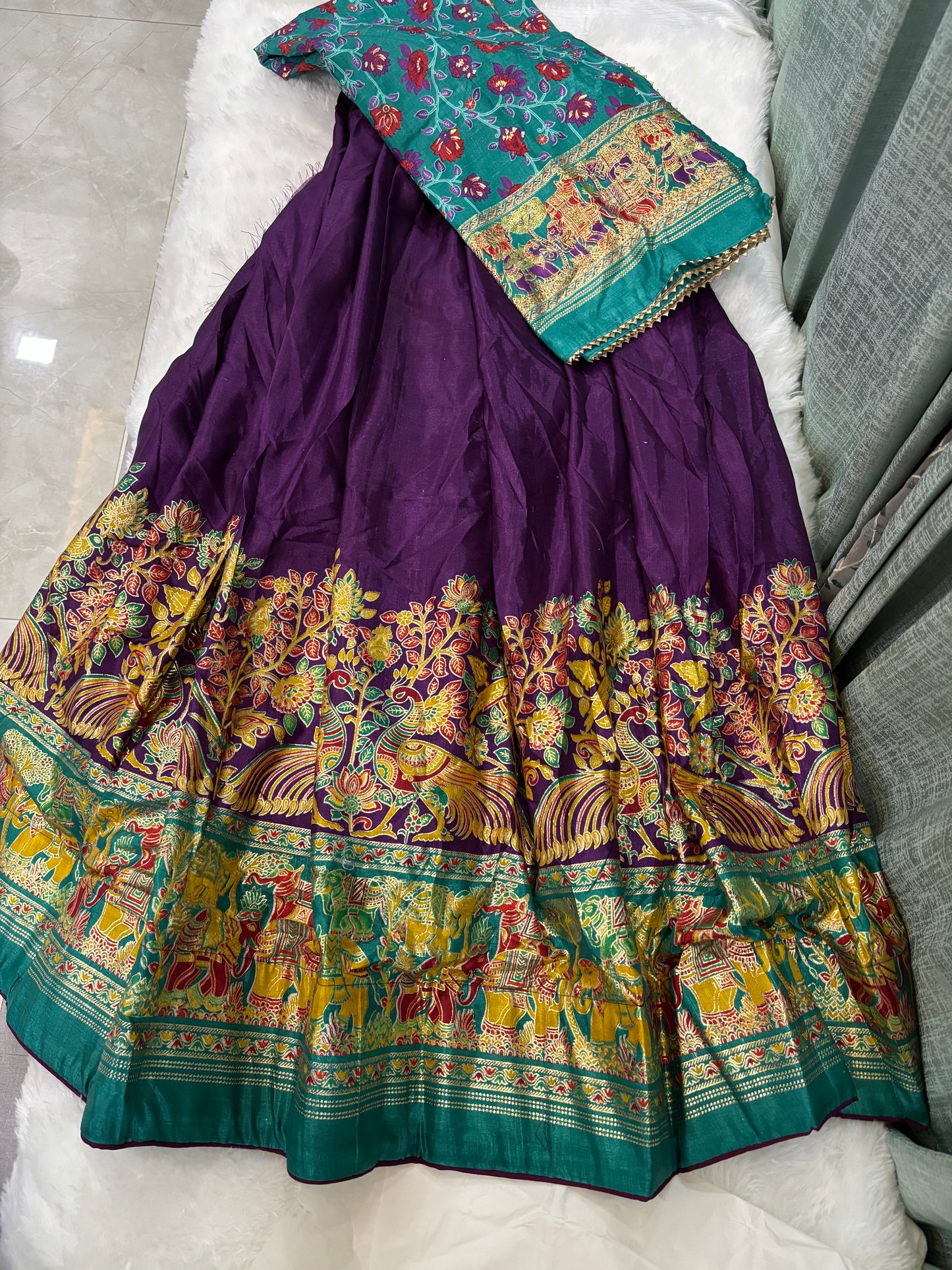 DOLA SILK LEHANGA WITH DUPATTA (UNSTITCHED BLOUSE)