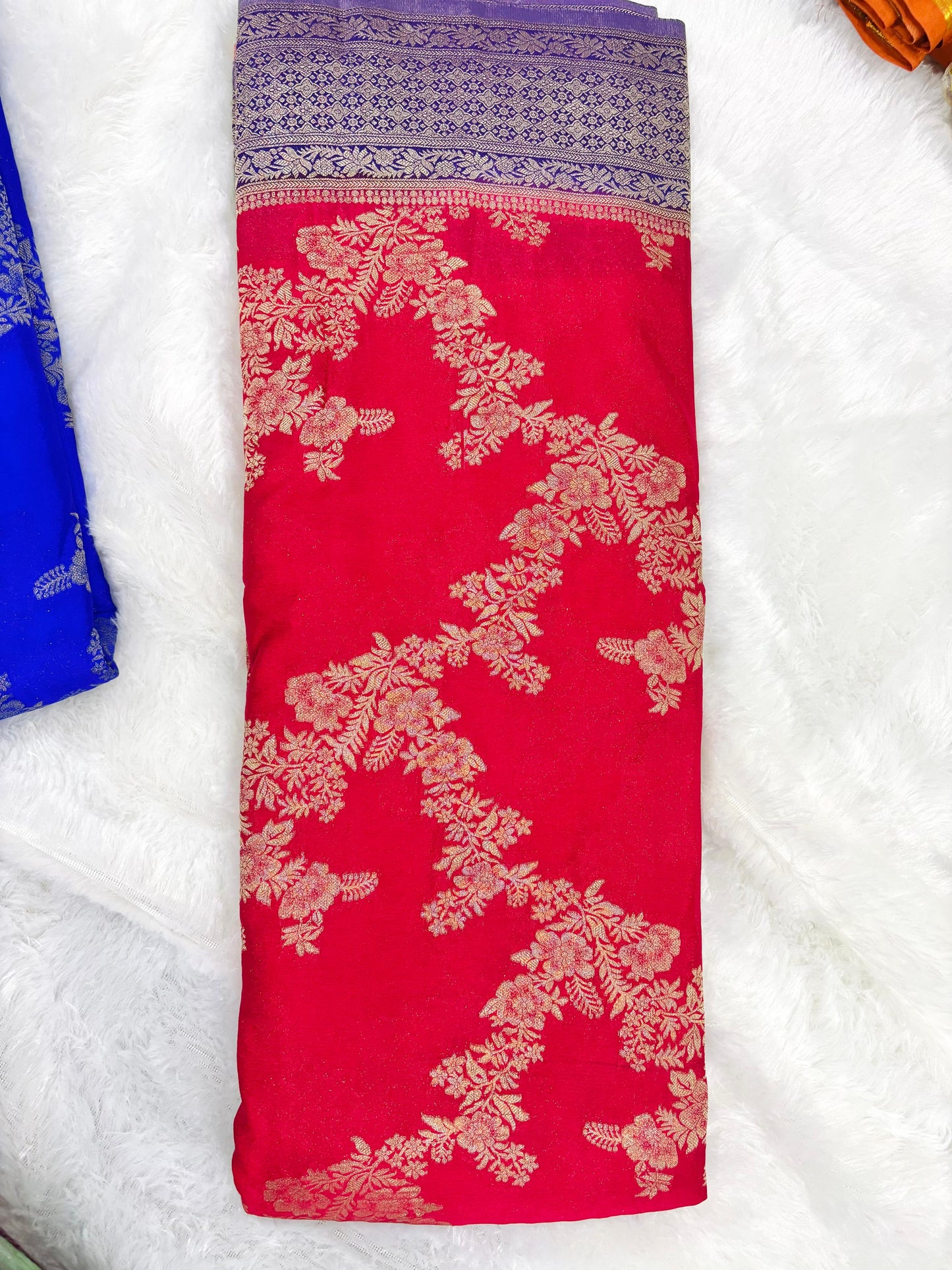 Red Georgette Banarasi Saree