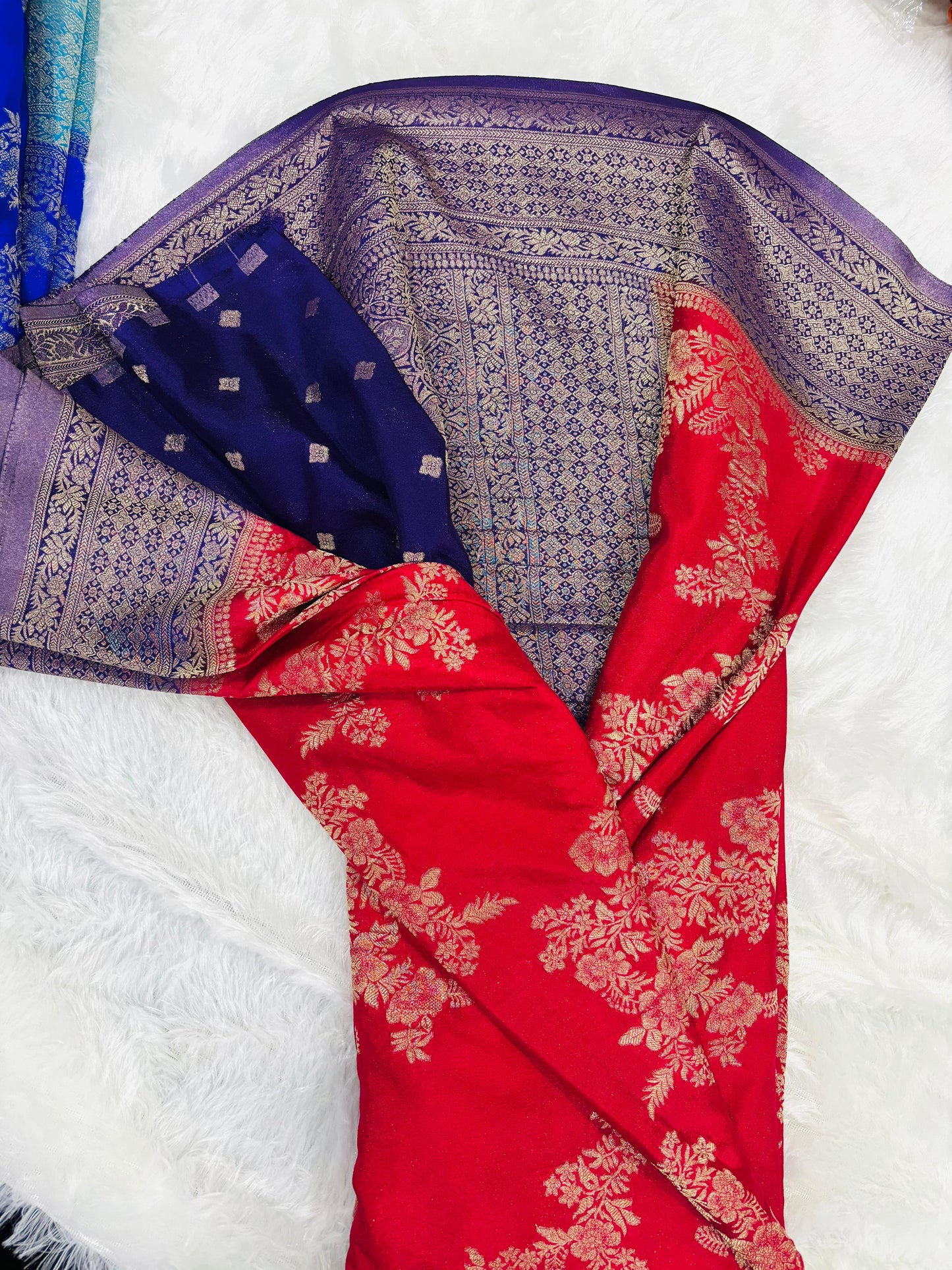 Red Georgette Banarasi Saree