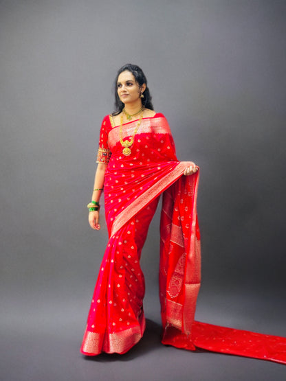 DOLA BUTTA SAREES WITH RICH PALLU