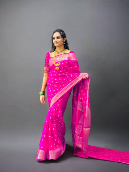 DOLA BUTTA SAREES WITH RICH PALLU