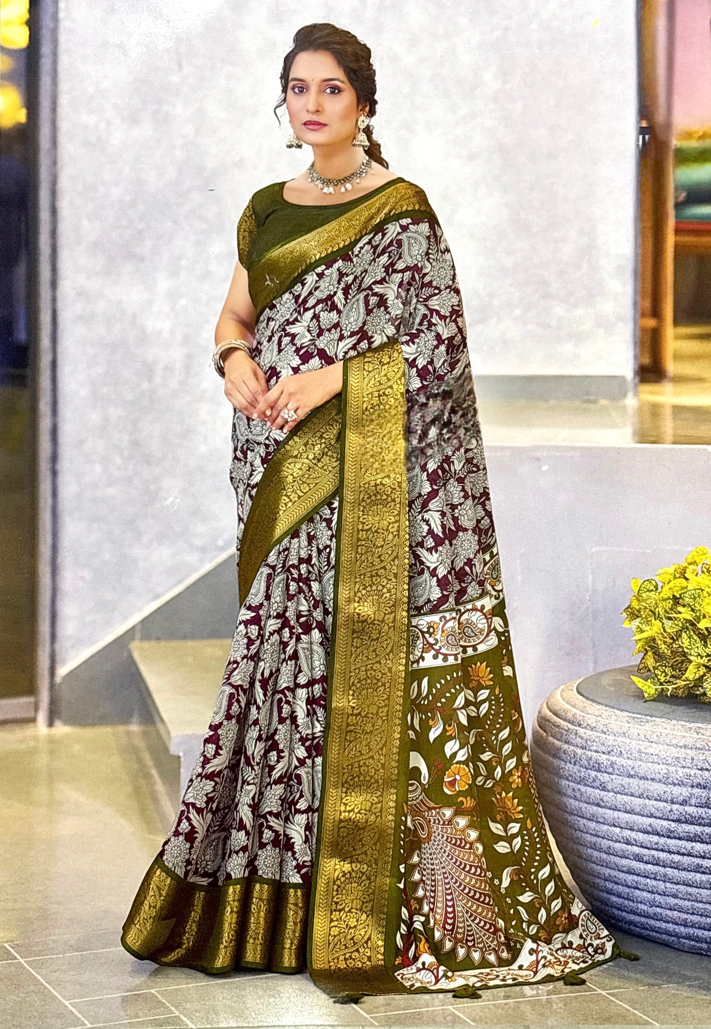 Cotton in Kalamkari Print