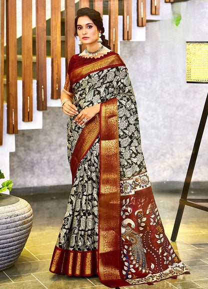 Cotton in Kalamkari Print