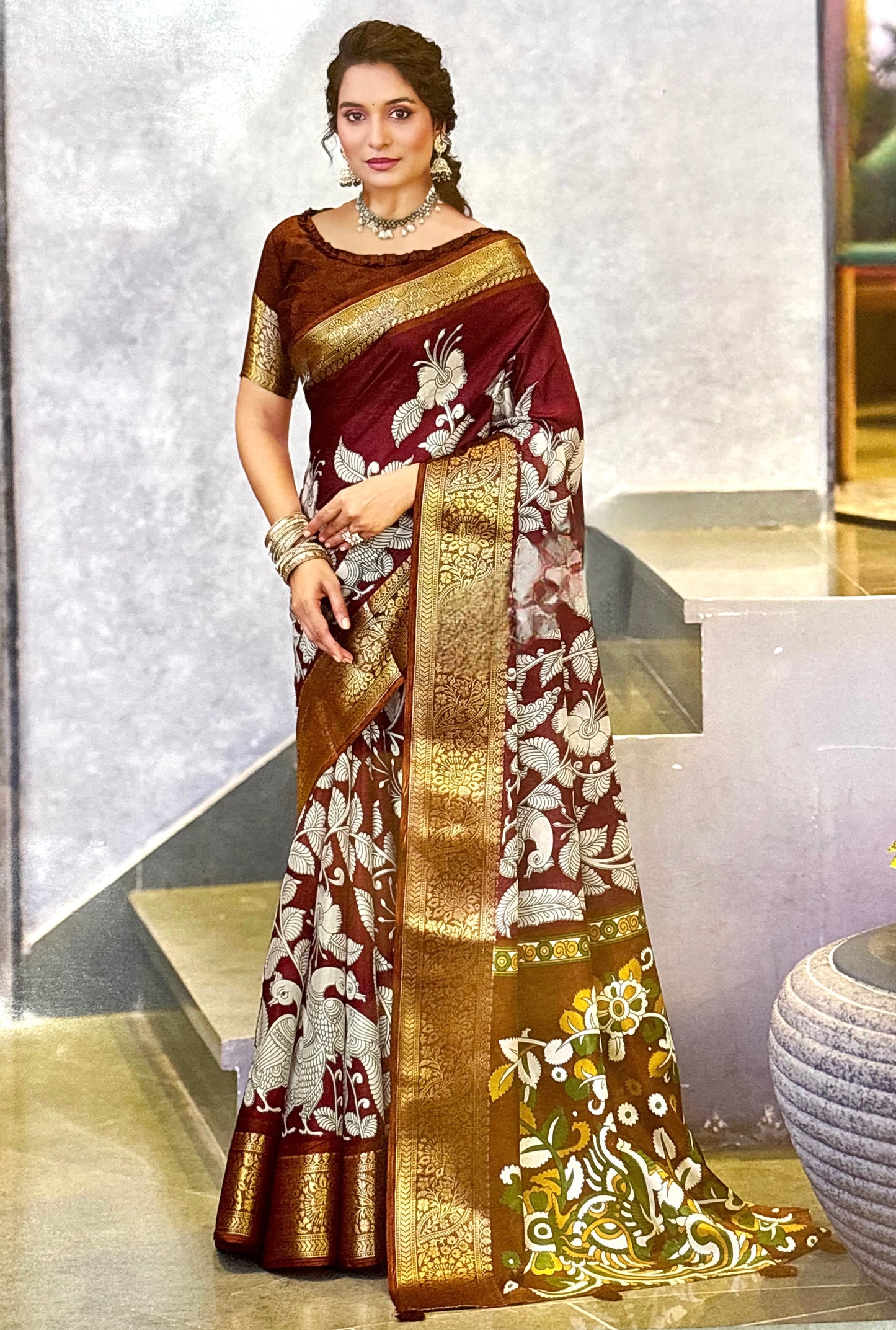 Cotton in Kalamkari Print
