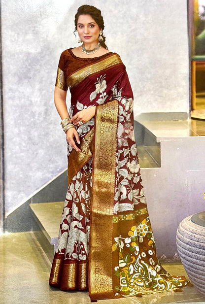 Cotton in Kalamkari Print