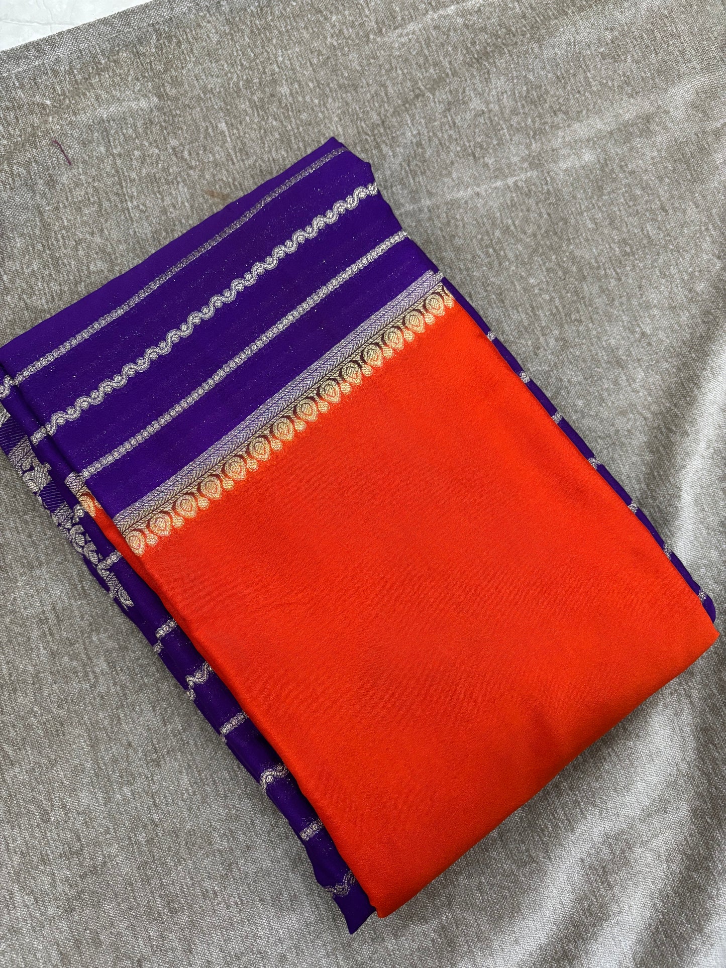 Half and Half Uttara Dakshina Crepe Silk Saree