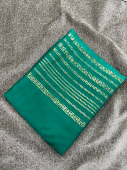 Premium semi mysore crepe silk saree with rich pallu & big border