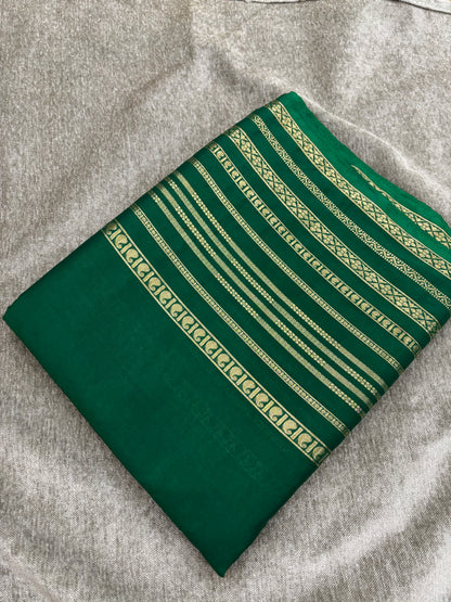 Premium semi mysore crepe silk saree with rich pallu & big border