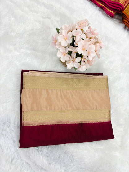 SEMI MYSORE CREPE IN CONTRAST