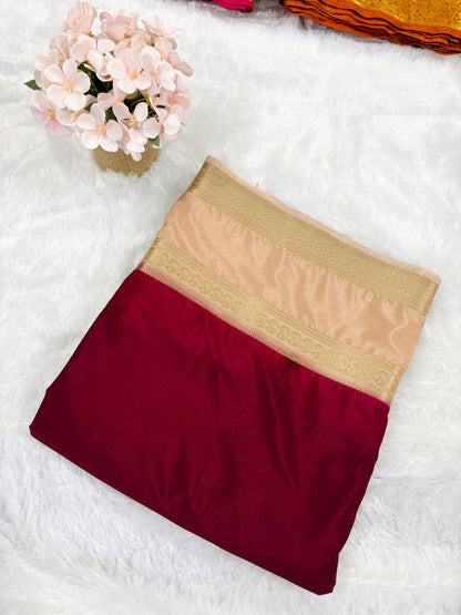 SEMI MYSORE CREPE IN CONTRAST