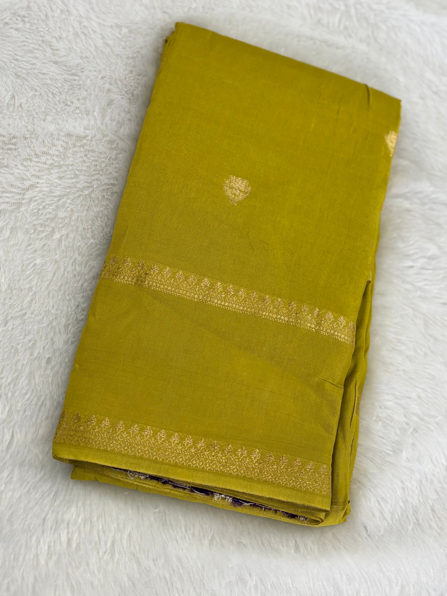 VISCOSE KADHI SILK SAREE (YELLOW)