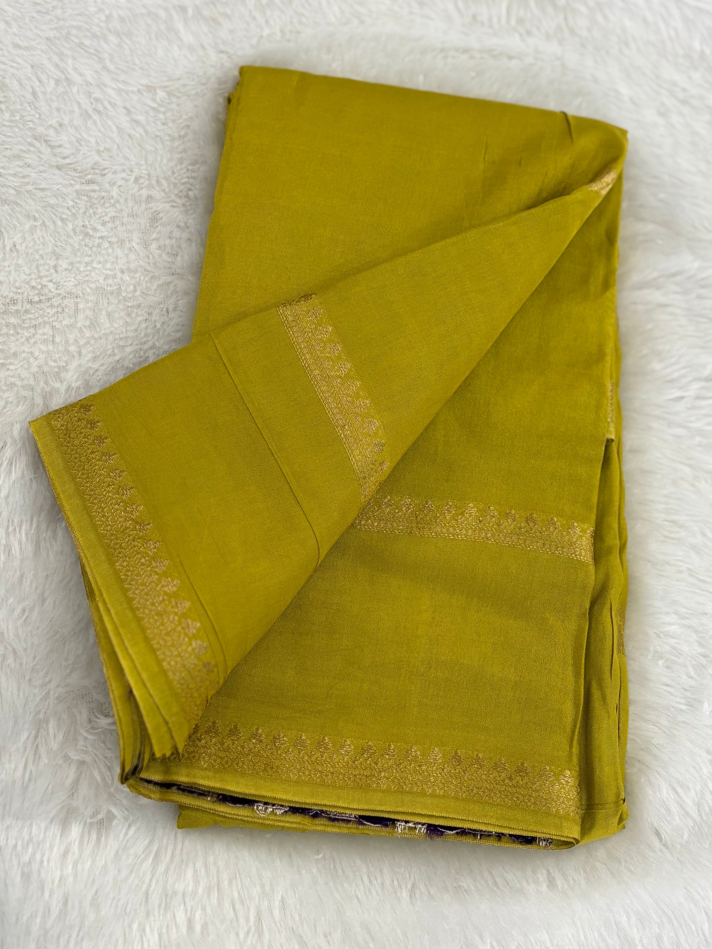 VISCOSE KADHI SILK SAREE (YELLOW)