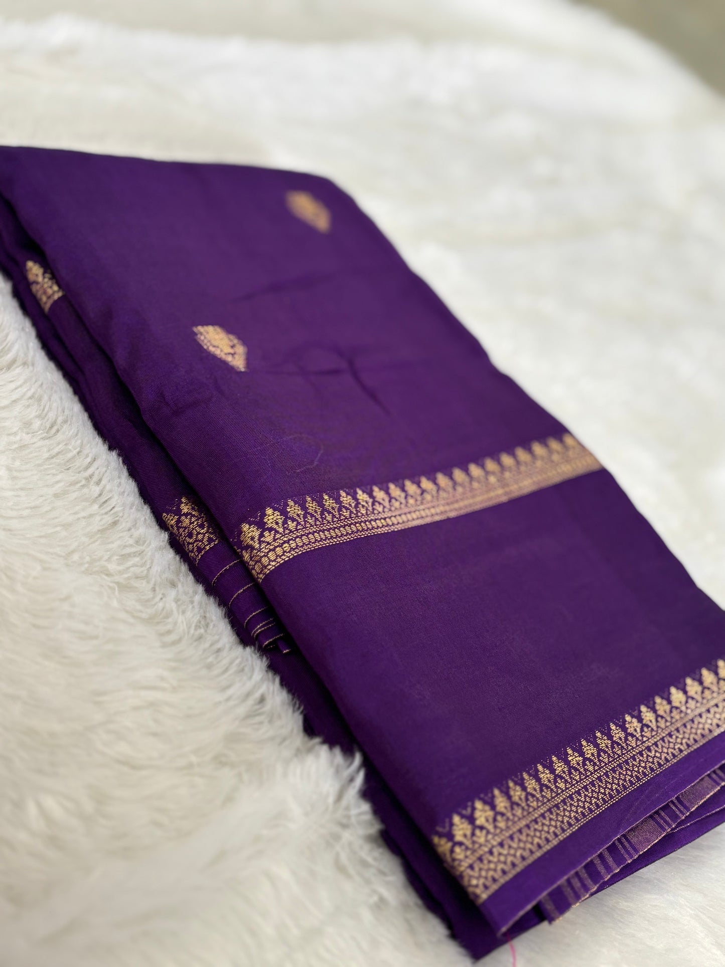 Viscose kadhi silk saree (PURPLE)