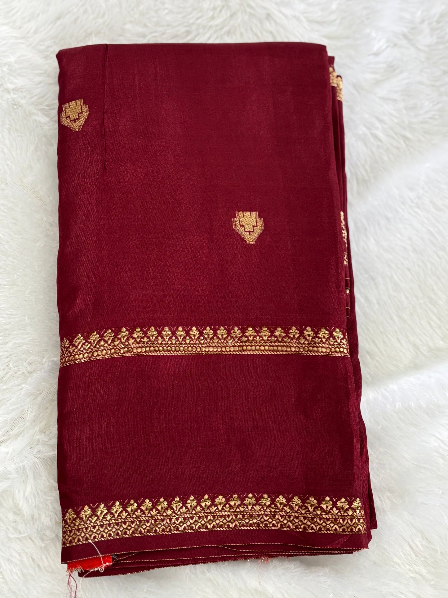 VISCOSE KADHI SILK SAREE (BROWN)