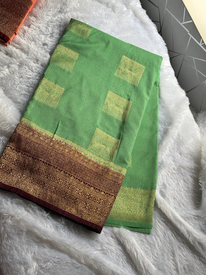 GEORGETTE BANARASI SAREE IN CONTRAST