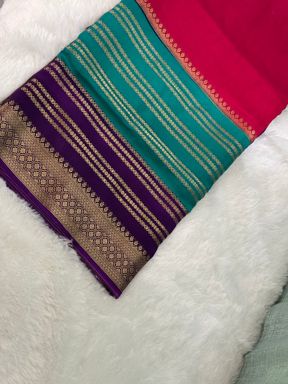 PURE VISCOSE SILK SAREE IN 3D PATTERN